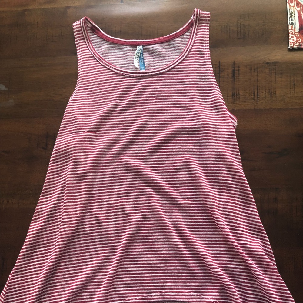 Red and white tank